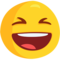 Smiling Face With Open Mouth & Closed Eyes emoji on Messenger